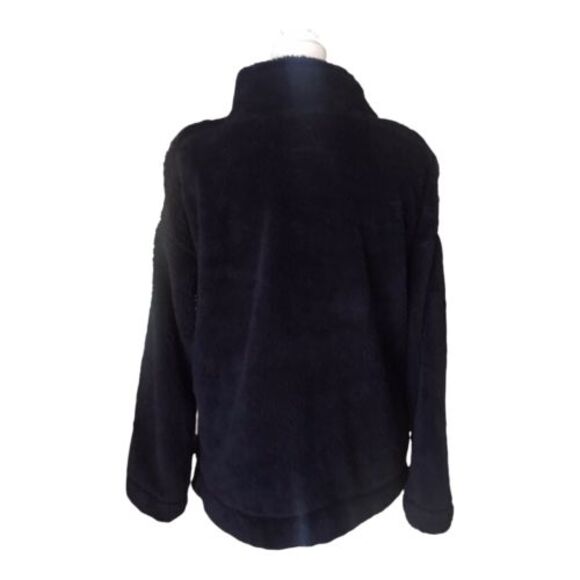 Jane And Bleecker Sweater Womens Small Dark Navy Blue Faux Fur Cozy Pullover - Picture 3 of 11